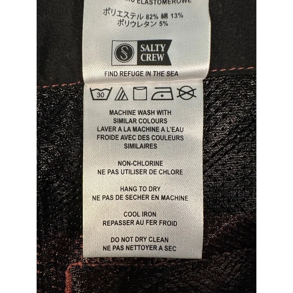 Salty Crew Mens‎ Hybrid Shorts Rust Orange Size 38 Quick Dry Stretch Walkshorts